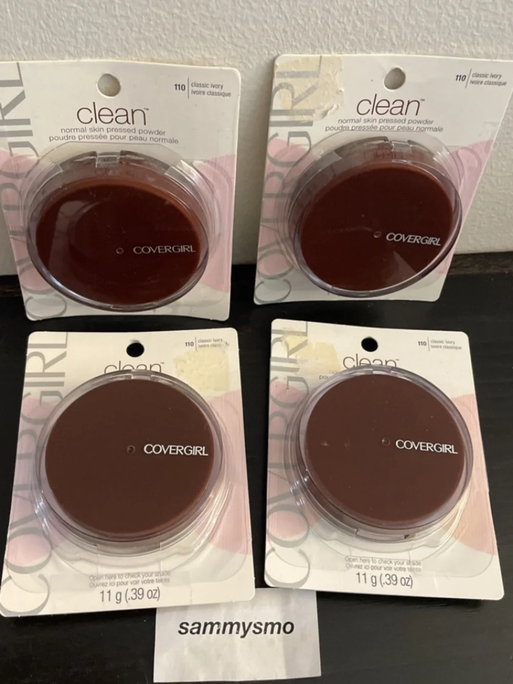 CoverGirl Clean Pressed Powder Normal Skin 110 Classic Ivory x4